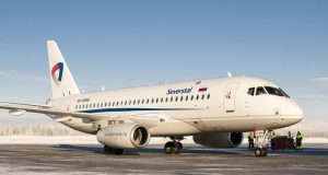В аэропорту «Хибины» произвёл посадку ⁣Sukhoi SuperJet 100