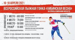 С 16 по 18 апреля на трассах «Тирваса» пройдёт Всероссийская лыжная гонка «Хибинская весна»